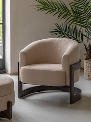 Gallery Home Taupe Boucle Hudson Armchair - Image 1 of 8