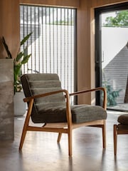 Gallery Home Green Boucle Datsun Armchair - Image 1 of 8