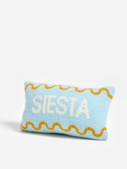 Oliver Bonas Blue Siesta Rectangular Cushion Cover 30x50cm - Image 1 of 3