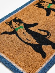 Oliver Bonas Black Pierre The Cat Doormat - Image 3 of 3