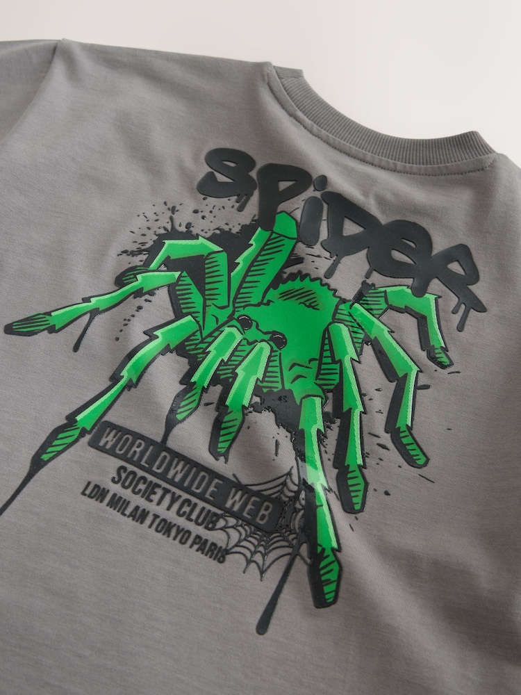 Charcoal Grey Short Sleeve Graphic T-Shirt (3-16yrs) - Image 5 of 5