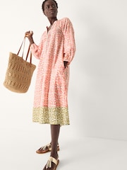 Monsoon Pink Elma Print Midi Tunic Dress - Image 2 of 4