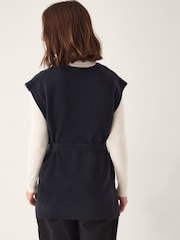 Gilet in maglia a trecce con nodo in vita Monsoon Cohen - Immagine 3 di 6