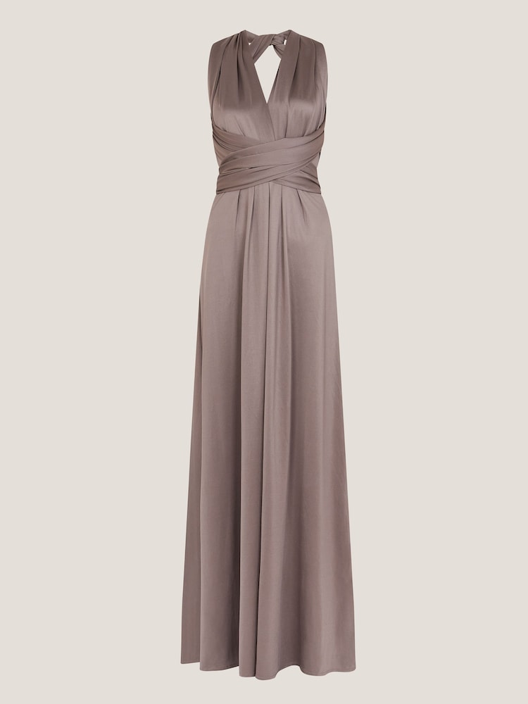 Monsoon Brown Thea Multiway Bridesmaid Dress - Image 5 of 5