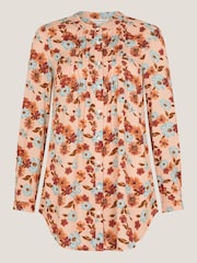 Monsoon Natural Olive Floral Print Blouse - Image 1 of 1