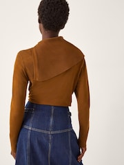 Monsoon Orange Kay Asymmetrical Collar Jumper - Image 3 of 5