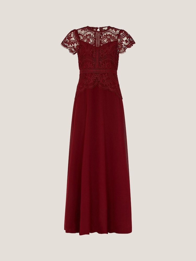 Monsoon Red Monica Lace Bridesmaid Dress - Image 5 of 5 Monsoon Red Monica Lace Bridesmaid Dress - Image 5 of 5