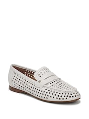 Naturalizer Bloom-Perf Wide Fit White Loafers - Image 3 of 7