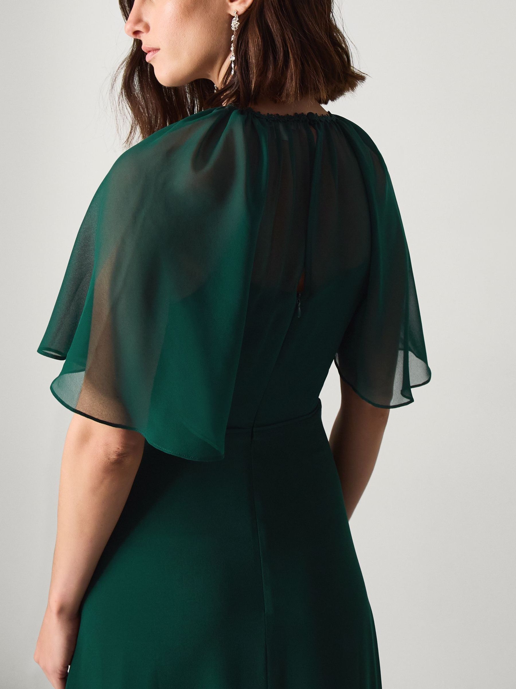 Buy Monsoon Dark Green Mona Angel Sleeve Maxi Dress from Next USA