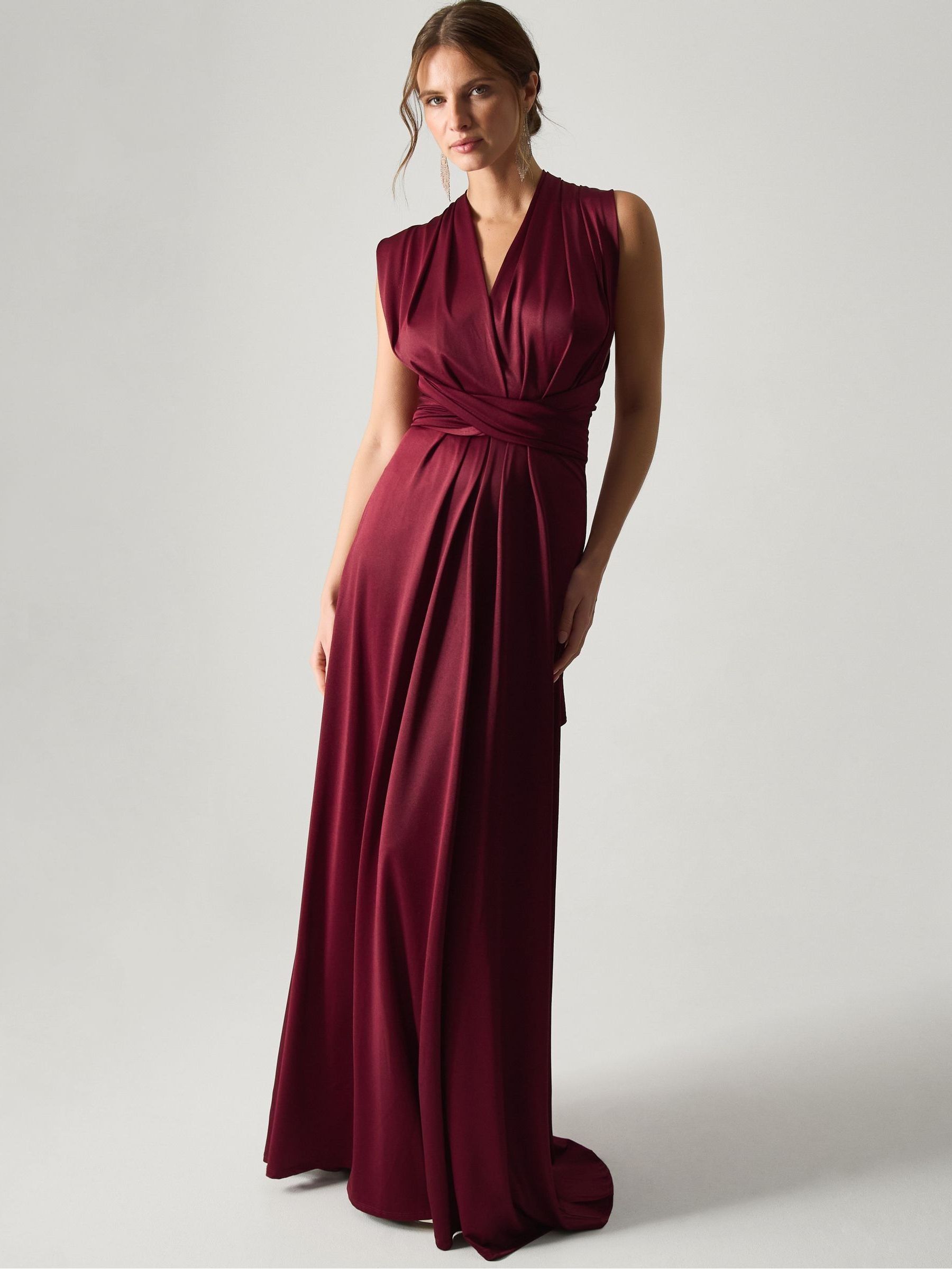 red multiway bridesmaid dress Ruby Red Infinity Dress Bridesmaid Multiway Convertible Dress Made in