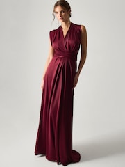 Monsoon Red Thea Multiway Bridesmaid Dress - Image 1 of 5