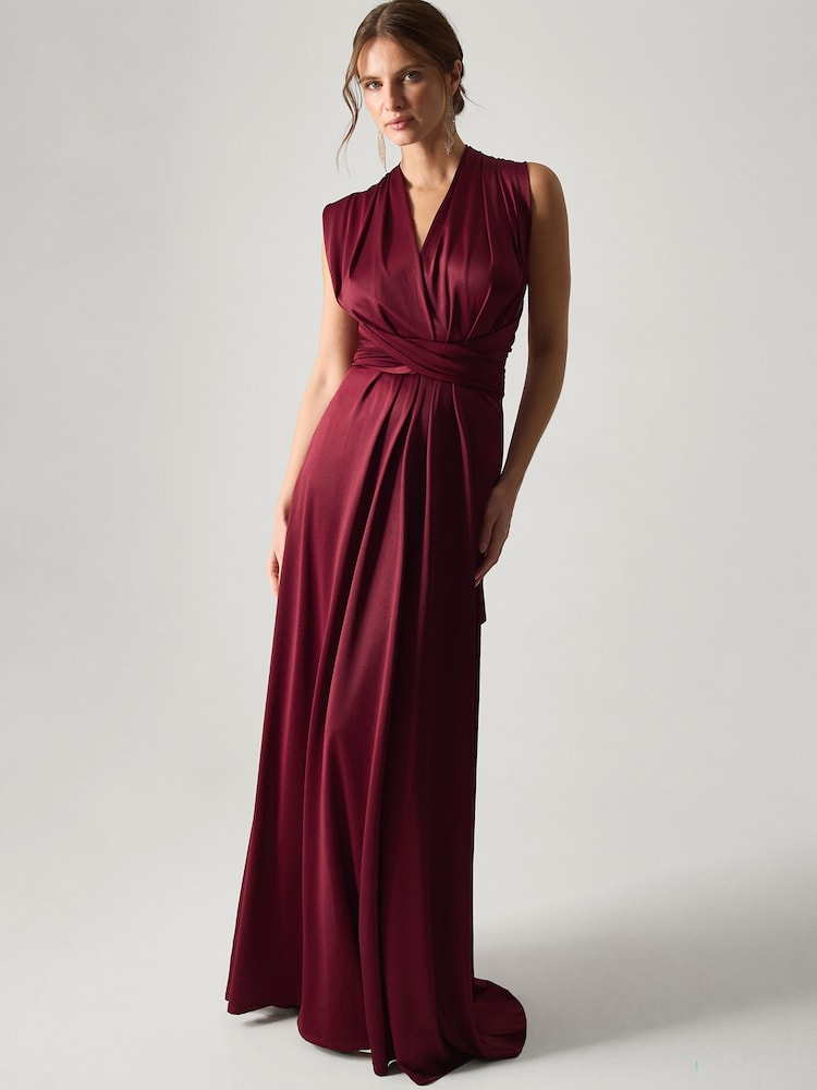 Monsoon Red Thea Multiway Bridesmaid Dress - Image 1 of 5