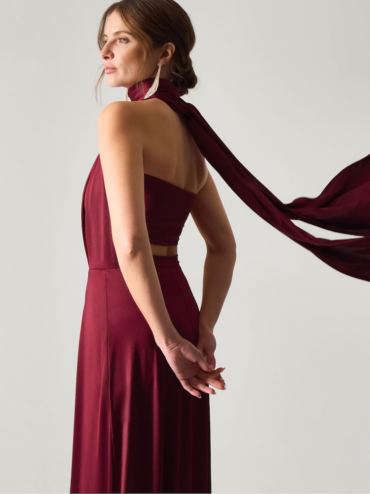 thea bridesmaid dress Off the Shoulder Ruffles Chiffon Bridesmaid Dresses with Slit
