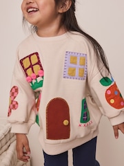 Cream House Sweatshirt and Legging Set (3mths-7yrs) - Image 2 of 4