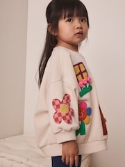 Cream House Sweatshirt and Legging Set (3mths-7yrs) - Image 4 of 4