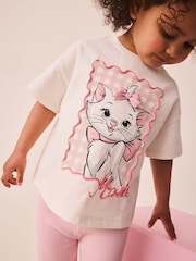 Pink Disney Artistocats Marie Short Sleeve T Shirt and Leggings Set (3mths-7yrs) - Image 2 of 10