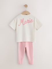 Pink Disney Artistocats Marie Short Sleeve T Shirt and Leggings Set (3mths-7yrs) - Image 8 of 10