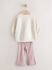 Light Pink Horse Sweatshirt and Flare Leggings Set (3mths-7yrs) - Image 6 of 9