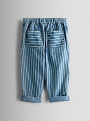 JoJo Maman Bébé Light Wash Striped Denim Jeans - Image 2 of 4