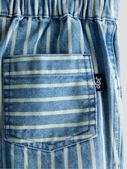 JoJo Maman Bébé Light Wash Striped Denim Jeans - Image 4 of 4