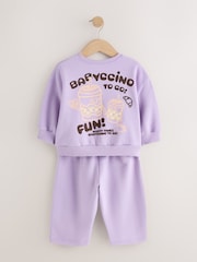 Lilac Babychino Sweatshirt and Barrel Leg Set (3mths-7yrs) - Image 6 of 8
