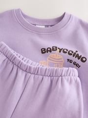 Lilac Babychino Sweatshirt and Barrel Leg Set (3mths-7yrs) - Image 7 of 8