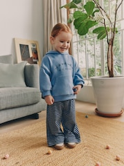 Blue Hoodie and Wide Leg Joggers Set (3mths-7yrs) - Image 1 of 14