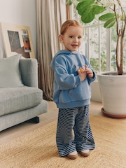 Blue Hoodie and Wide Leg Joggers Set (3mths-7yrs) - Image 2 of 14