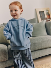 Blue Hoodie and Wide Leg Joggers Set (3mths-7yrs) - Image 3 of 14