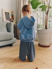 Blue Hoodie and Wide Leg Joggers Set (3mths-7yrs) - Image 4 of 14