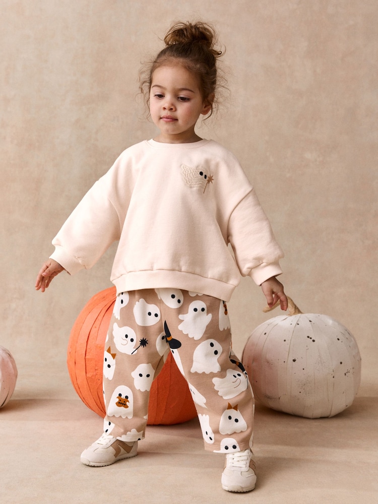 Beige Ghost Sweatshirt and Barrel Set (3mths-7yrs) - Image 2 of 8