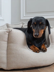 Lords and Labradors Natural High Sided Herringbone Tweed Dog Bed - Image 4 of 6