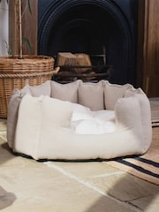 Lords and Labradors Natural High Sided Herringbone Tweed Dog Bed - Image 5 of 6
