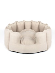 Lords and Labradors Natural High Sided Herringbone Tweed Dog Bed - Image 6 of 6