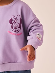 Lilac Purple Minnie Mouse Bubble Tea Minnie Mouse Sweatshirt (3mths-7yrs) - Image 3 of 4