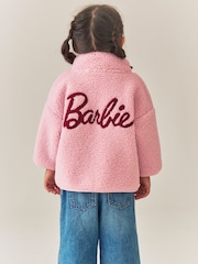 粉色 - Barbie 半拉鏈抓絨（3 個月-7 歲） - 圖片 1，共 10