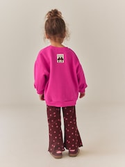 Minnie Mouse rose framboise à pois - Ensemble sweat-shirt et pantalon évasé (6mois-7ans) - Image 2 de 9
