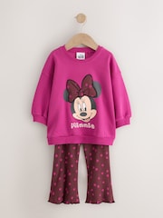 Minnie Mouse rose framboise à pois - Ensemble sweat-shirt et pantalon évasé (6mois-7ans) - Image 5 de 9