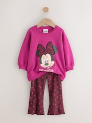 Minnie Mouse rose framboise à pois - Ensemble sweat-shirt et pantalon évasé (6mois-7ans) - Image 6 de 9