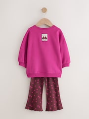 Minnie Mouse rose framboise à pois - Ensemble sweat-shirt et pantalon évasé (6mois-7ans) - Image 7 de 9