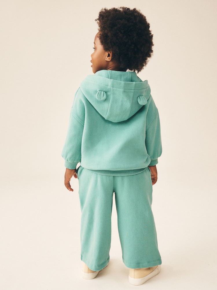 Green Wide Leg Sweat Joggers (3mths-7yrs) - Image 2 of 8 Green Wide Leg Sweat Joggers (3mths-7yrs) - Image 2 of 8