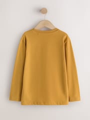 Ochre Yellow Cosy Long Sleeve T-Shirt (3-16yrs) - Image 2 of 4