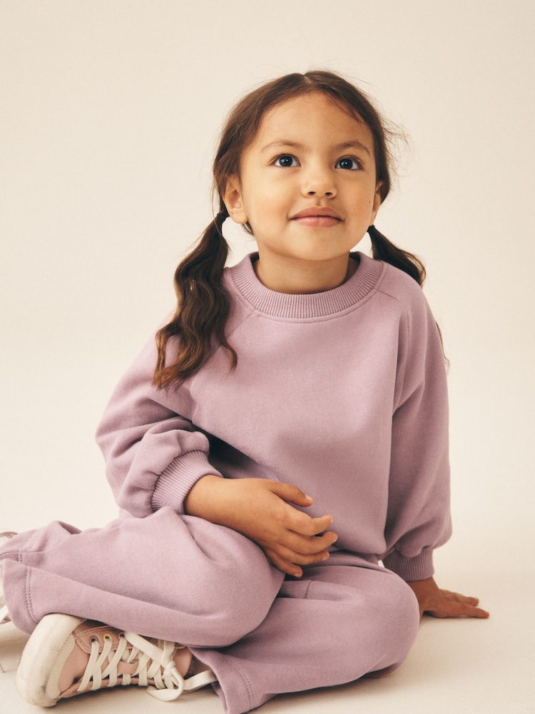 Mauve Purple Crew Neck Sweatshirt (3mths-7yrs) - Image 1 of 15 Mauve Purple Crew Neck Sweatshirt (3mths-7yrs) - Image 1 of 15