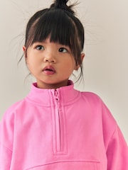 Berry Pink Quarter Zip Sweatshirt (3mths-7yrs) - Image 4 of 8