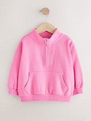 Berry Pink Quarter Zip Sweatshirt (3mths-7yrs) - Image 5 of 8