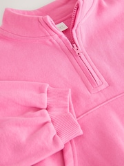 Berry Pink Quarter Zip Sweatshirt (3mths-7yrs) - Image 8 of 8
