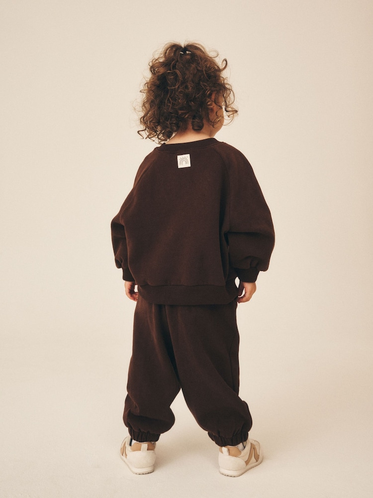 Chocolate Brown Crew Neck Sweatshirt (3mths-7yrs) - Image 2 of 8 Chocolate Brown Crew Neck Sweatshirt (3mths-7yrs) - Image 2 of 8