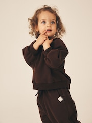 Chocolate Brown Crew Neck Sweatshirt (3mths-7yrs) - Image 3 of 8