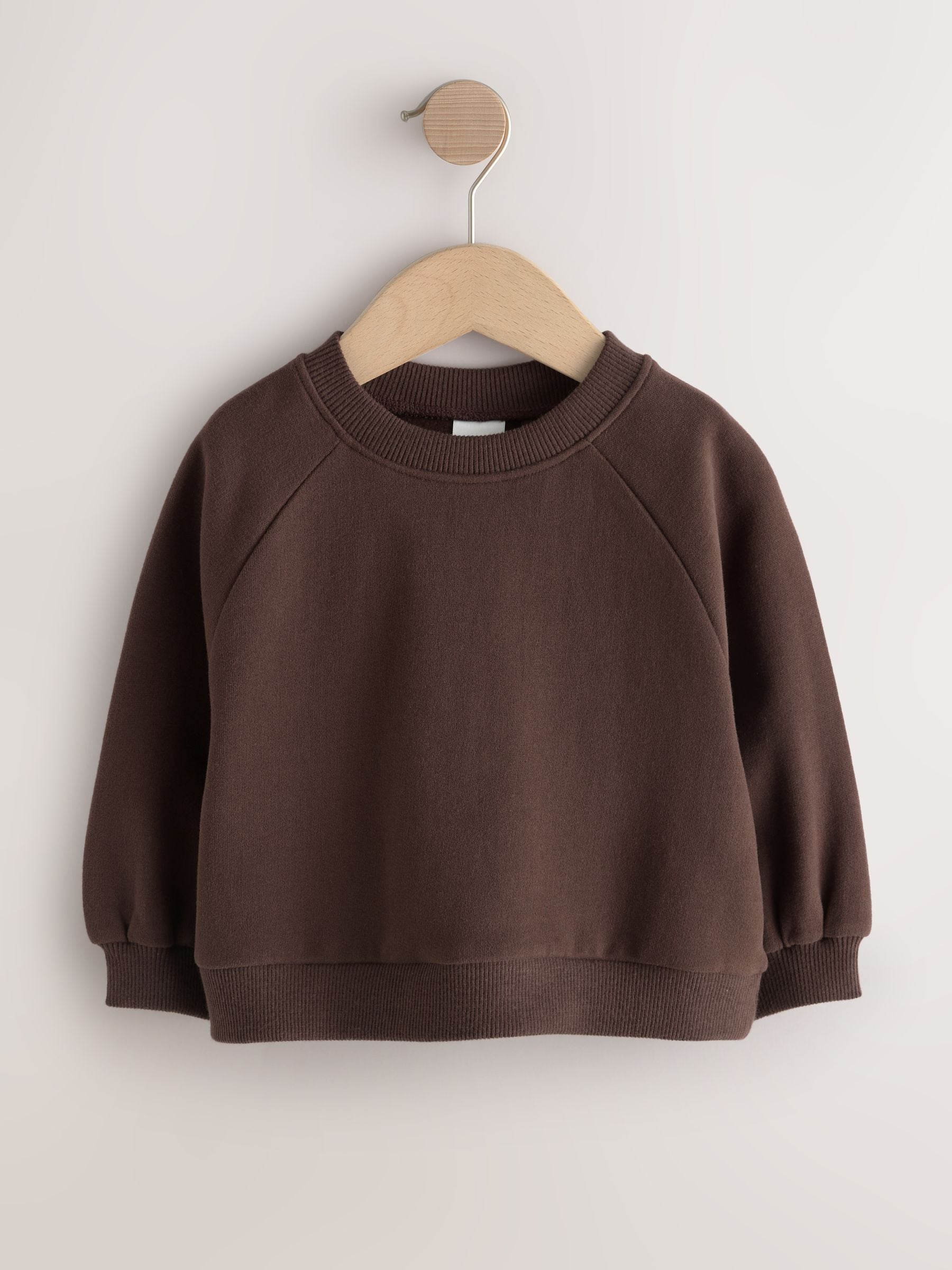 Buy Chocolate Brown Crew Neck Sweatshirt (3mths-7yrs) from the