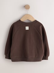Chocolate Brown Crew Neck Sweatshirt (3mths-7yrs) - Image 5 of 8